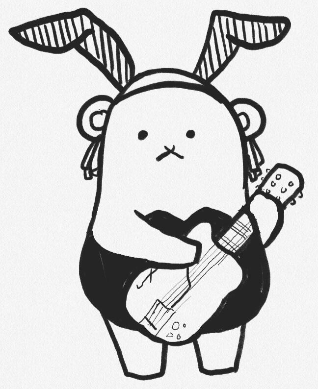 Polpebear in a costume similar to one worn by a famous anime character