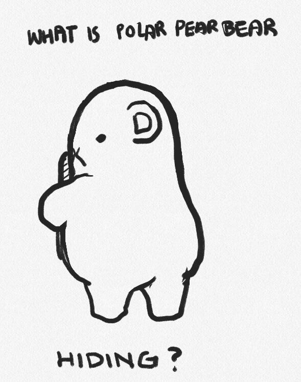 What is polar pear bear hiding?