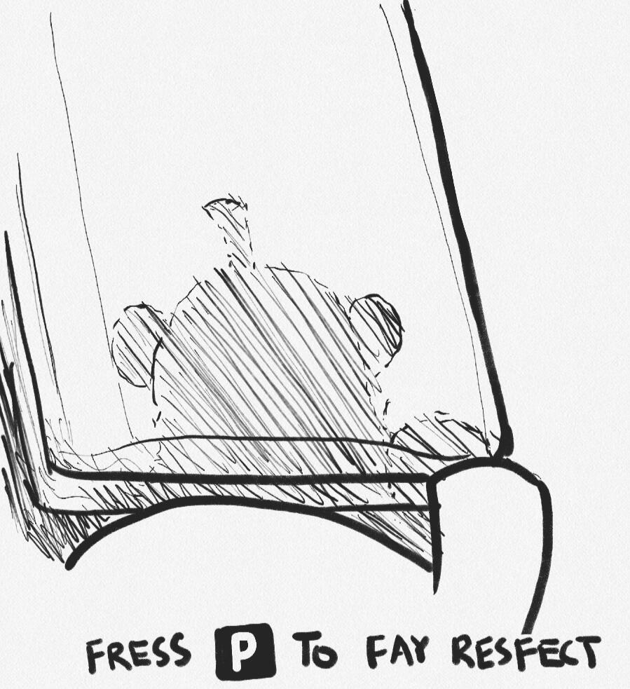 Parody of a widely memed game cutscene