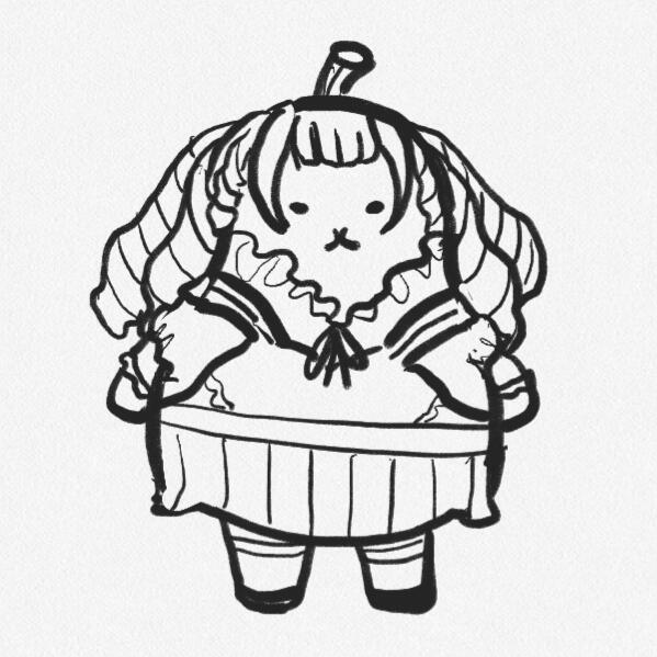 Subculture Polpebear in a cute frilly outfit